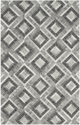 Safavieh Studio Leather 4'-0" x 6'-0" Rug in Ivory / Dark Grey