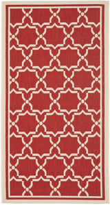 Safavieh Courtyard 2'-7" x 5'-0" Rug in Red / Bone