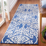 Safavieh Blossom 2'-3" x 8'-0" Rug in Navy / Ivory