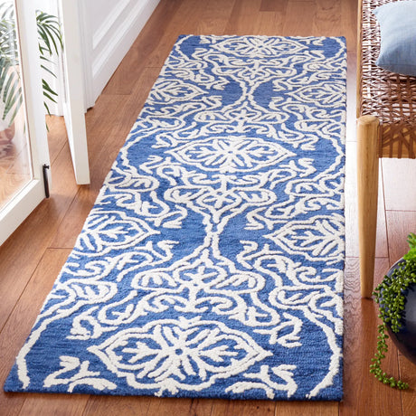 Safavieh Blossom 2'-3" x 8'-0" Rug in Navy / Ivory