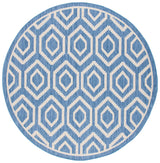 Safavieh Courtyard 7'-10" x 7'-10" Rug in Blue / Beige
