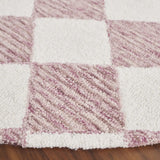 Safavieh Ebony 6'-0" x 6'-0" Rug in Blush Pink / Ivory