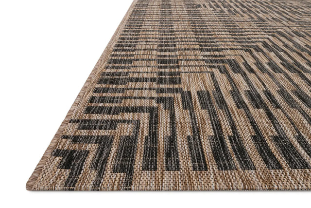 Loloi Isle Ie-09 Brown / Black Rugs - rug corner