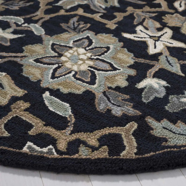 Safavieh Metro 6'-0" x 6'-0" Rug in Black / Beige