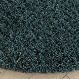 Safavieh Fontana Shag  800 6'-7" x 6'-7" Rug in Dark Green