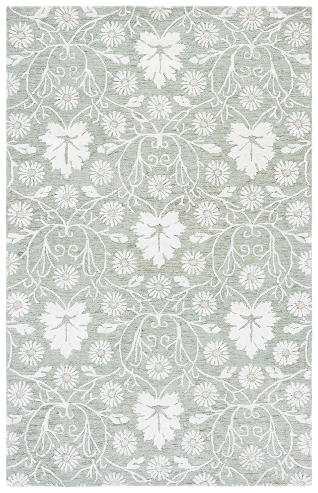 Safavieh Glamour 4'-0" x 6'-0" Rug in Sage / Ivory
