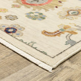 Oriental Weavers Lucca 5507W Ivory/ Multi Rug - corner detail