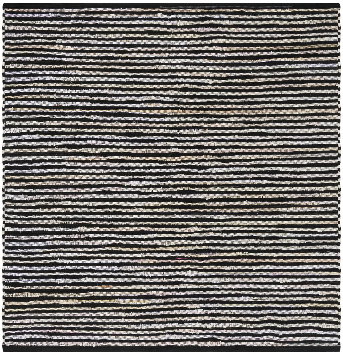Safavieh Rag Rug 6'-0" x 6'-0" Rug in Black / Multi