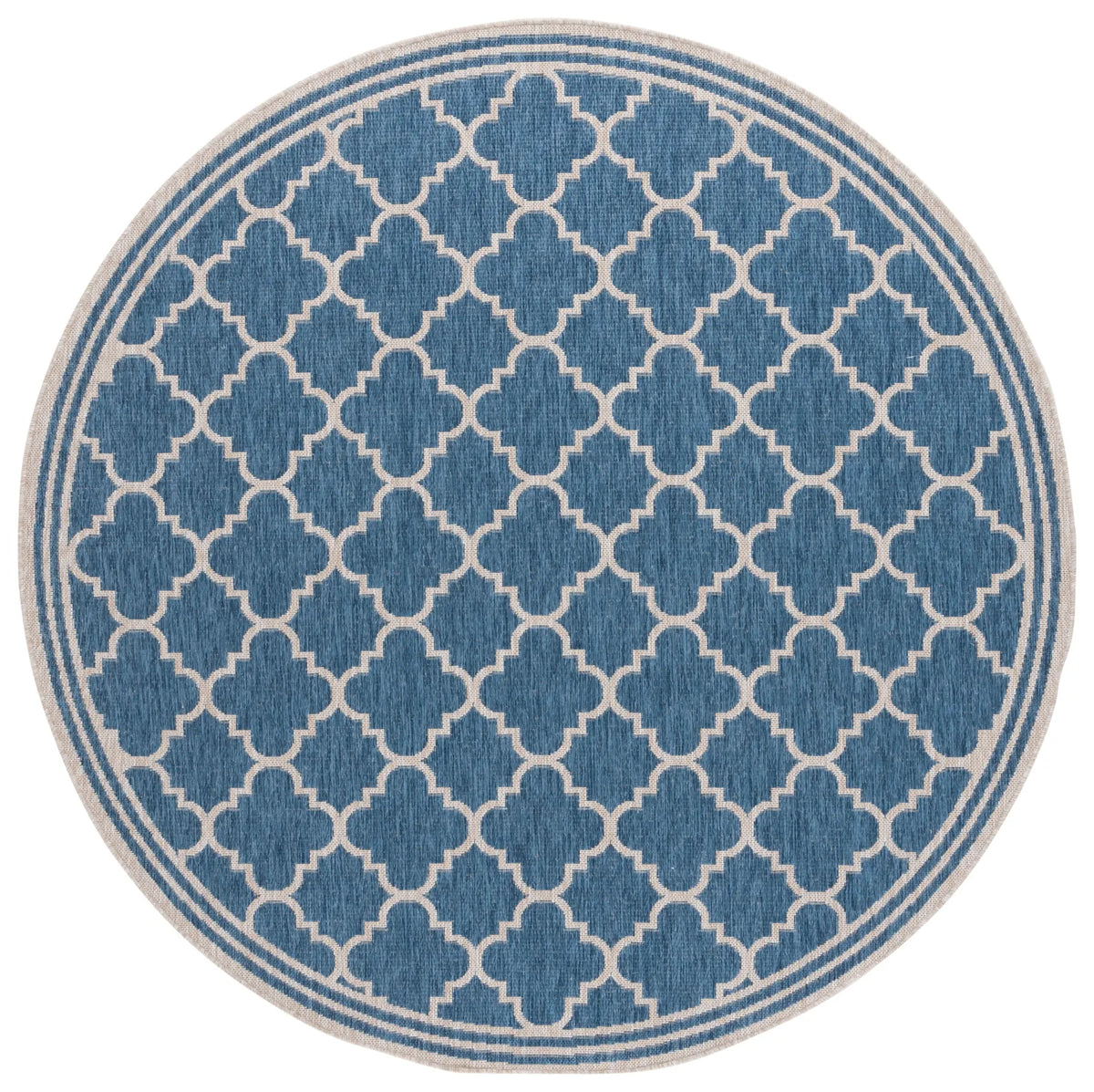 Safavieh Beach House 6'-7" x 6'-7" Rug in Blue / Ivory