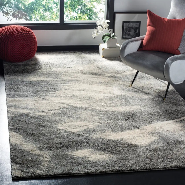 Safavieh Retro 6'-0" x 9'-0" Rug in Grey / Ivory