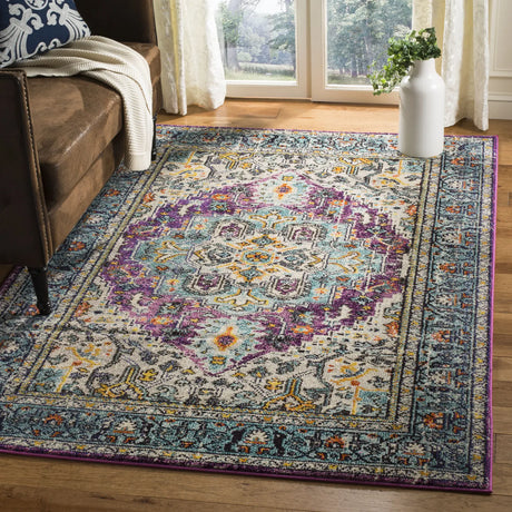 Safavieh Monaco 4'-0" x 5'-7" Rug in Violet / Light Blue