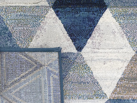 Dynamic Rugs Eclipse 63263 Blue / Multi Rugs - Corner