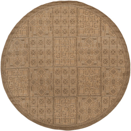 Safavieh Courtyard 6'-7" x 6'-7" Rug in Gold / Natural