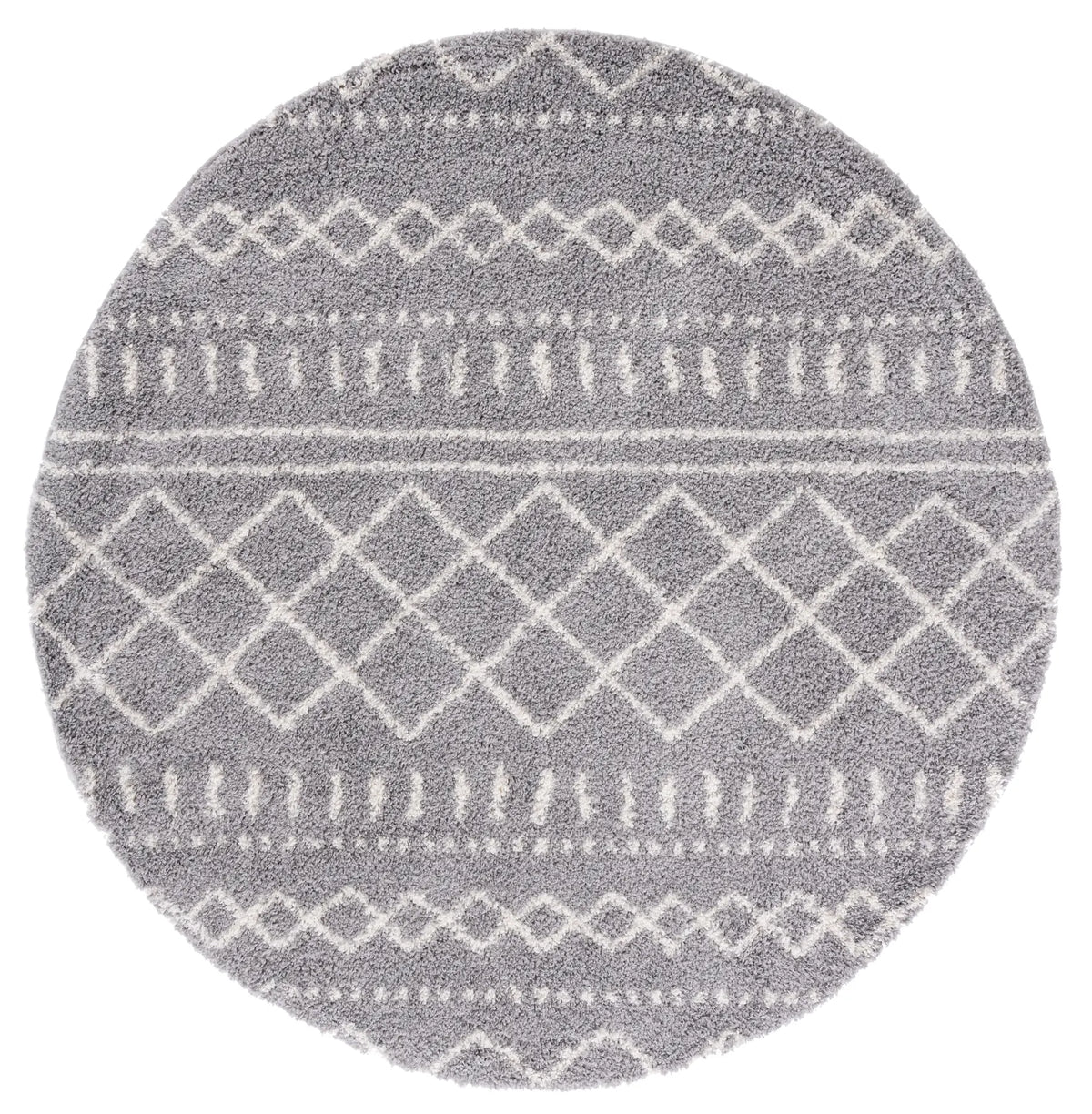 Safavieh Arizona Shag 5'-1" x 5'-1" Rug in Grey / Ivory