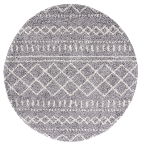 Safavieh Arizona Shag 5'-1" x 5'-1" Rug in Grey / Ivory
