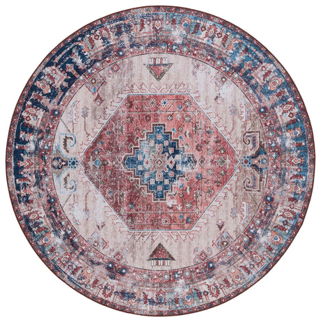 Safavieh Tucson 6'-0" x 6'-0" Rug in Beige / Rust