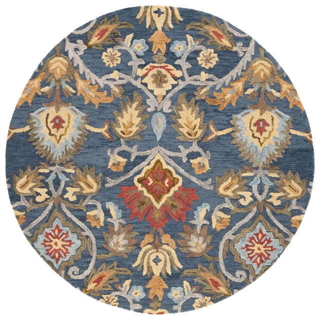 Safavieh Blossom 5'-0" x 5'-0" Rug in Navy / Multi