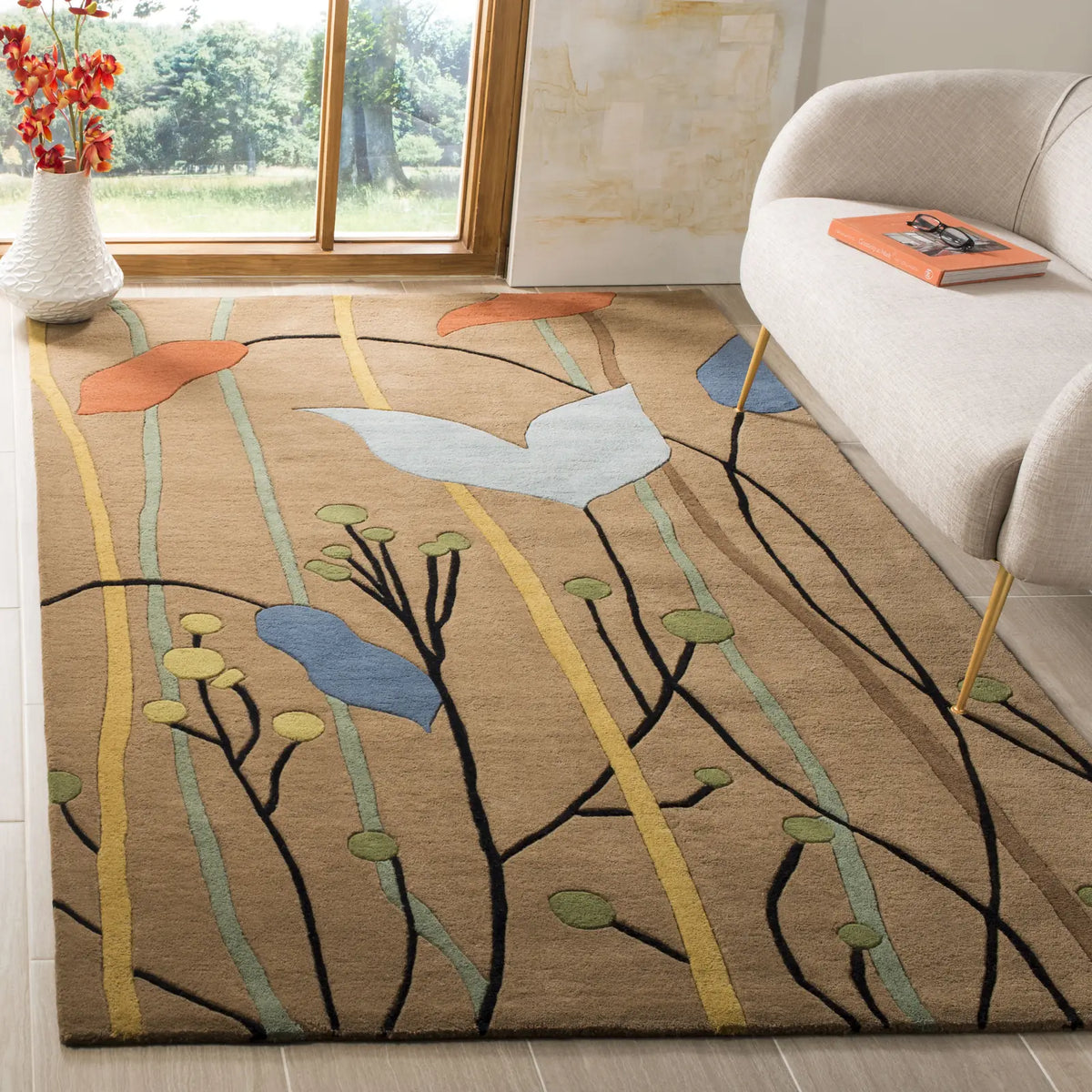 Safavieh Soho 3'-6" x 5'-6" Rug in Brown / Multi