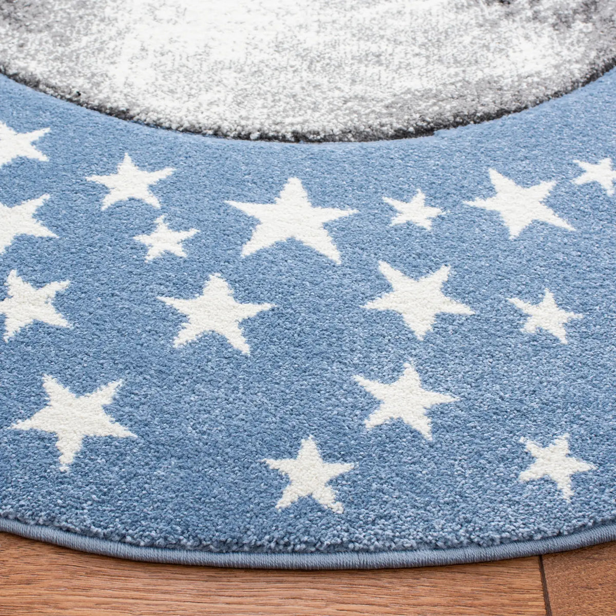 Safavieh Carousel Kids 100 5'-3" x 5'-3" Rug in Light Blue / Grey
