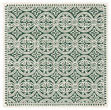 Safavieh Cambridge 6'-0" x 6'-0" Rug in Dark Green / Ivory