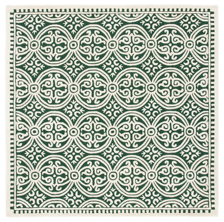 Safavieh Cambridge 6'-0" x 6'-0" Rug in Dark Green / Ivory