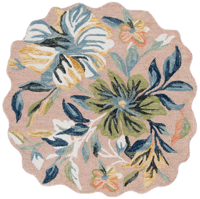 Safavieh Jardin 4'-0" x 4'-0" Rug in Pink / Blue