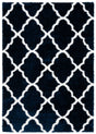 Safavieh Tahoe Shag 4'-0" x 6'-0" Rug in Navy / White