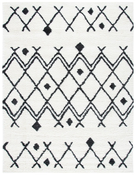 Safavieh Berber Shag 10'-0" x 14'-0" Rug in Ivory / Dark Grey