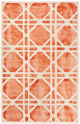 Safavieh Dip Dye 4'-0" x 6'-0" Rug in Ivory / Orange