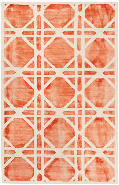 Safavieh Dip Dye 4'-0" x 6'-0" Rug in Ivory / Orange