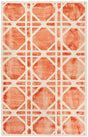 Safavieh Dip Dye 4'-0" x 6'-0" Rug in Ivory / Orange