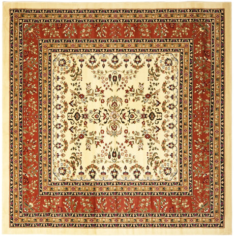 Safavieh Lyndhurst 8'-0" x 8'-0" Rug in Ivory / Rust