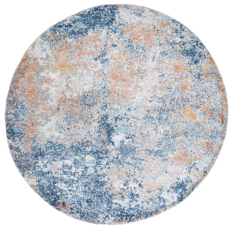 Safavieh Aston 6'-7" x 6'-7" Rug in Navy / Gold