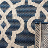 Safavieh Courtyard 4'-0" x 5'-7" Rug in Navy / Beige