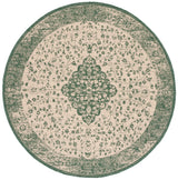 Safavieh Courtyard 6'-7" x 6'-7" Rug in Beige / Dark Green