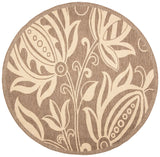 Safavieh Courtyard 6'-7" x 6'-7" Rug in Brown / Natural