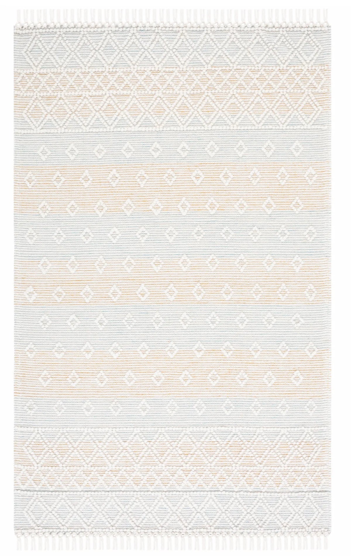 Safavieh Vermont 4'-0" x 6'-0" Rug in Light Blue / Yellow
