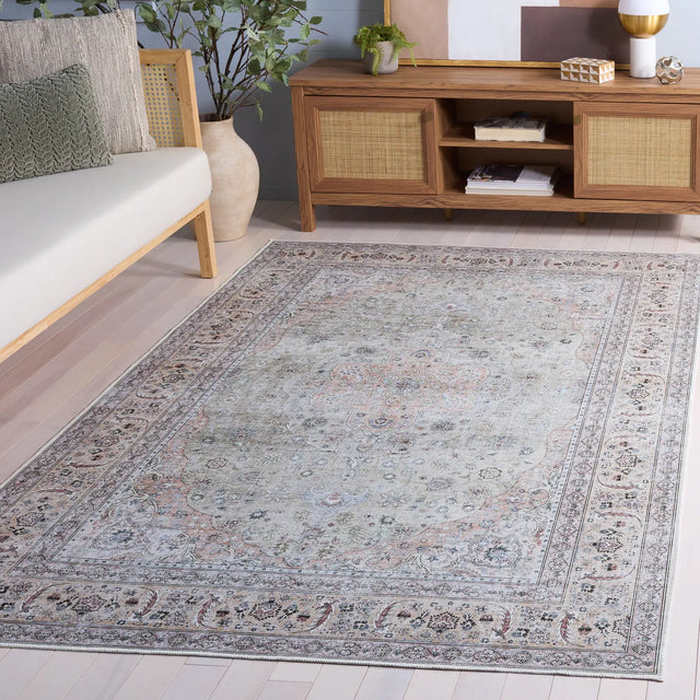 Safavieh Arizona 4'-0" x 6'-0" Rug in Light Green / Beige