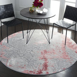 Safavieh Meadow 500 10'-0" x 10'-0" Rug in Light Grey / Pink