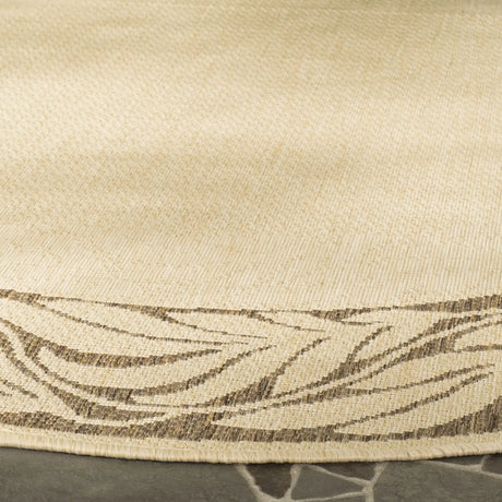 Safavieh Courtyard 5'-3" x 5'-3" Rug in Natural / Brown
