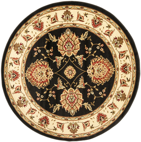 Safavieh Lyndhurst 5'-3" x 5'-3" Rug in Black / Ivory