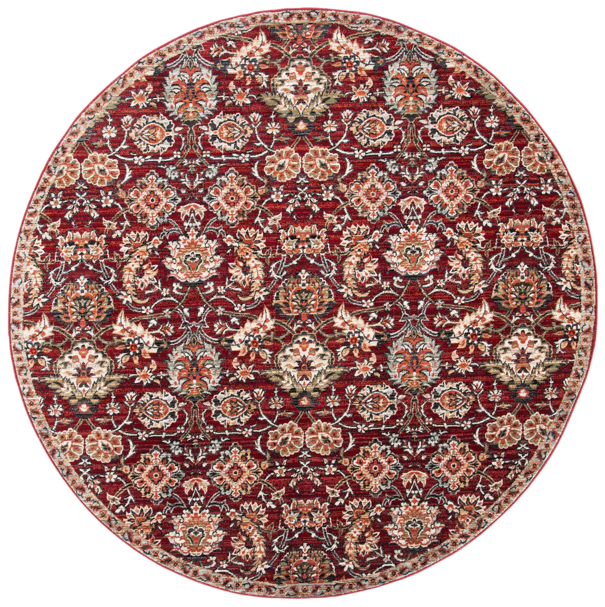 Safavieh Herat 300 6'-7" x 6'-7" Rug in Rust / Ivory