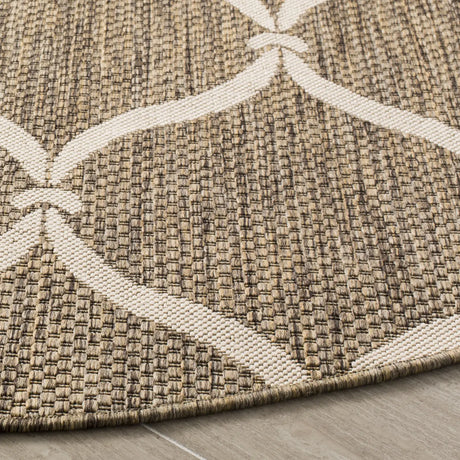 Safavieh Courtyard 6'-7" x 6'-7" Rug in Brown / Beige
