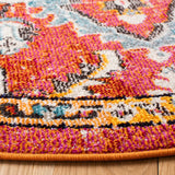 Safavieh Madison 6'-7" x 6'-7" Rug in Orange / Light Blue