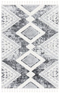 Safavieh Moroccan Tassel Shag 4'-0" x 6'-0" Rug in Grey / Ivory