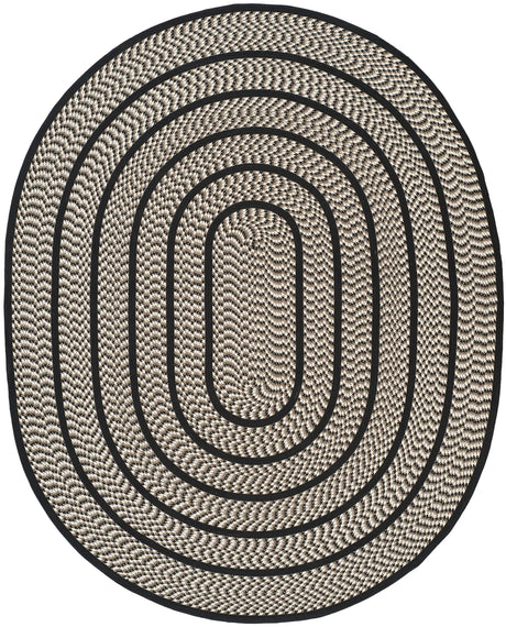 Safavieh Braided 8'-0" x 10'-0" Rug in Ivory / Black