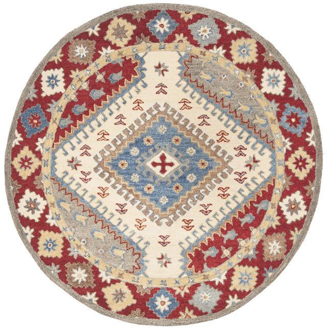 Safavieh Antiquity 6'-0" x 6'-0" Rug in Red / Ivory