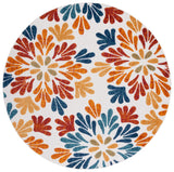 Safavieh Cabana 5'-3" x 5'-3" Rug in Creme / Red