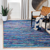 Safavieh Montauk 5'-0" x 8'-0" Rug in Blue / Natural