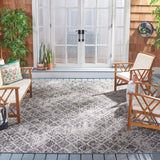 Safavieh Courtyard 8'-0" x 10'-0" Rug in Black / Grey